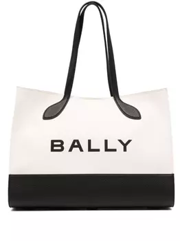 Bally сумка-тоут Bar с логотипом, нейтральный цвет