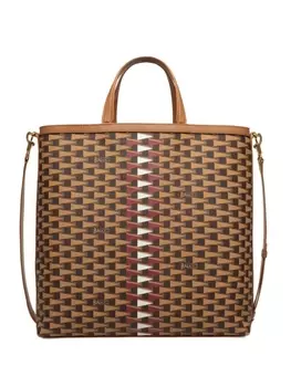 Bally сумка-тоут из искусственной кожи с принтом Pennant, коричневый