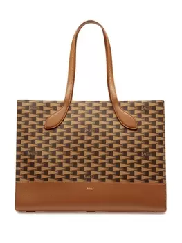Bally сумка-тоут Keep On с монограммой, коричневый