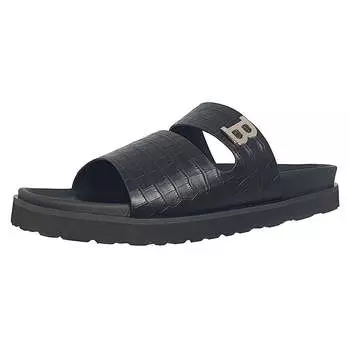 Bally Syxten 6302328 Мужские черные сандалии из тисненой телячьей кожи