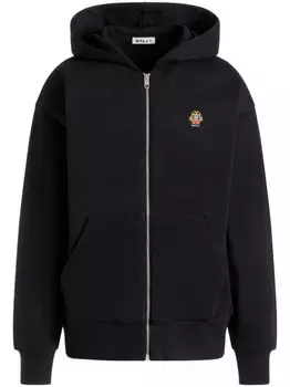Bally толстовка с вышитым логотипом, черный