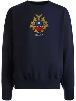 Bally толстовка с вышитым логотипом, синий