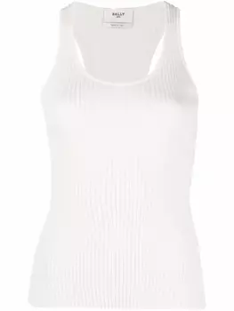 Bally топ узкого кроя, белый