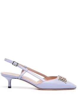 Bally туфли на каблуке-рюмке, фиолетовый