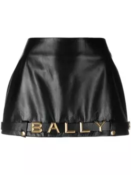 Bally юбка мини с логотипом, черный