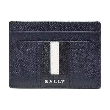 BALLY Визитница из коровьей кожи, мужская, темно-синяя