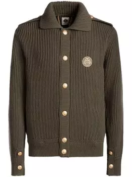 Bally x кардиган из шерсти в рубчик от Adrien Brody, зеленый