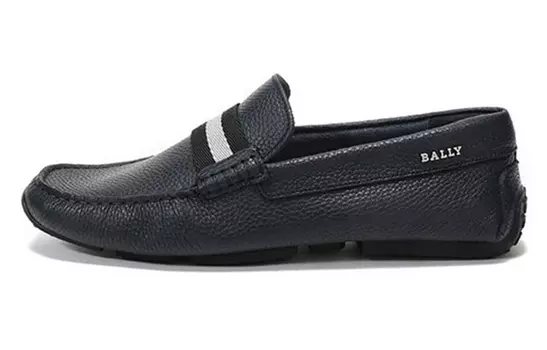 Мокасины женские BALLY с декоративной полоской, синий