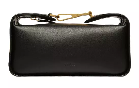 BALLY Женская сумка на одно плечо из коровьей кожи, черная