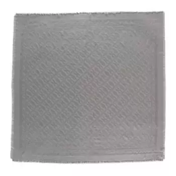 BALLY Женский шерстяный вязаный шарф серого цвета