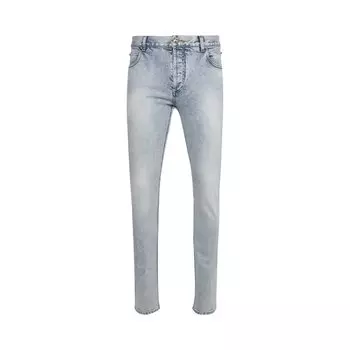 Balmain 6 Pocket Slim Vintage Wash, Bleu Jean Clair