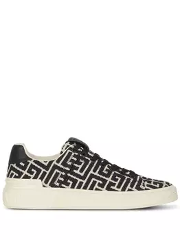 Balmain B-Court monogram sneakers, белый