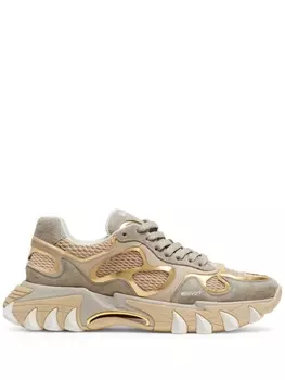 Balmain B-East panelled sneakers, золотистый