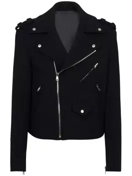 Balmain байкерская куртка с начесом, черный