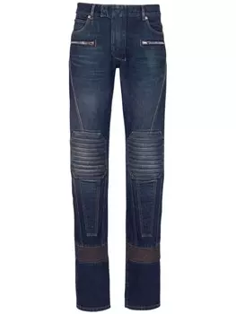 Balmain байкерские джинсы, синий