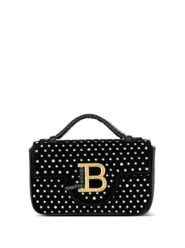 Balmain бархатная мини-сумка B-Buzz, черный