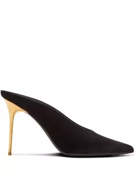 Balmain бархатные мюли Ruby, черный