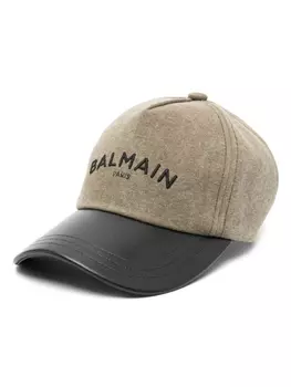 Balmain бейсболка с вышитым логотипом, зеленый