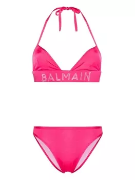 Balmain бикини с логотипом, розовый