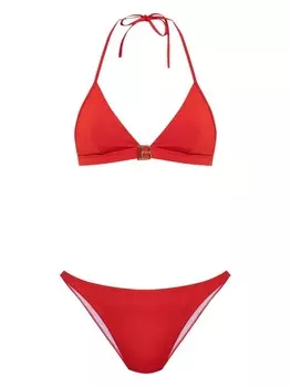 Balmain бикини с пластиной B, красный