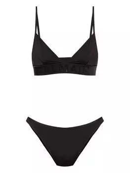 Balmain бикини, украшенное стразами, черный
