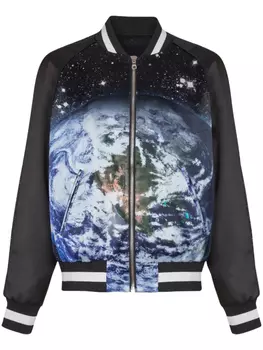Balmain бомбер Earth & Stars, черный