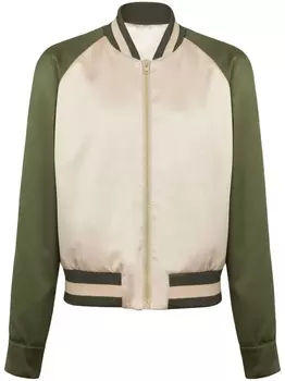 Balmain бомбер Paris с вышитым логотипом, нейтральный цвет