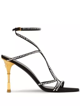 Balmain босоножки Moneta с кристаллами, черный