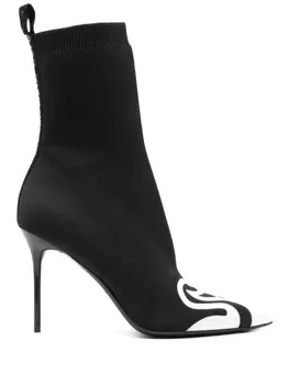 Balmain ботильоны с аппликацией, черный