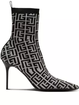 Balmain ботильоны Skye с монограммой, черный