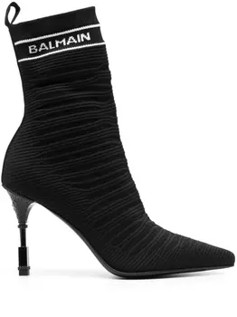 Balmain ботильоны вязки интарсия, черный