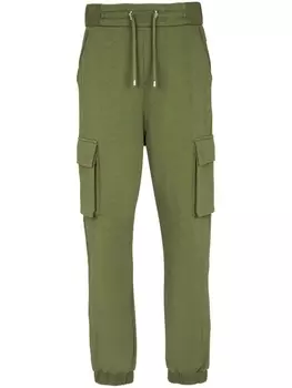 Balmain брюки карго с логотипом, зеленый