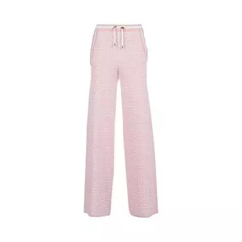 Balmain Брюки-палаццо с завязками, розовые