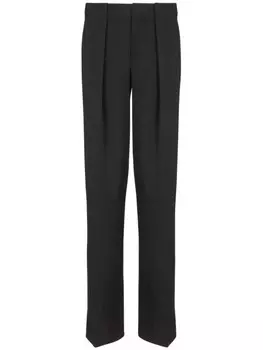Balmain брюки со складками, черный
