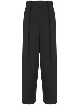 Balmain брюки со складками, черный