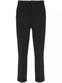 Balmain брюки со стразами, черный