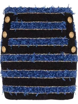 Balmain button-detail pencil skirt, черный