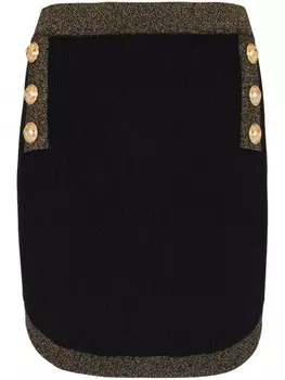 Balmain button-detail pencil skirt, черный
