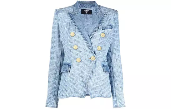 BALMAIN Деловые костюмы женские синего цвета