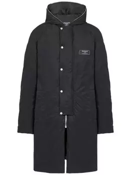 Balmain длинный пуховик, черный