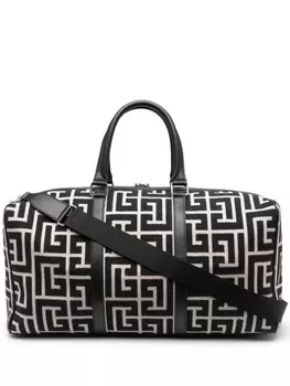 Balmain дорожная сумка с монограммой, черный