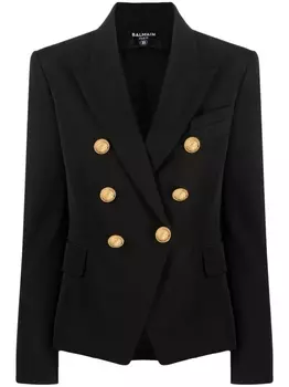 Balmain двубортный блейзер 6-Buttons, черный