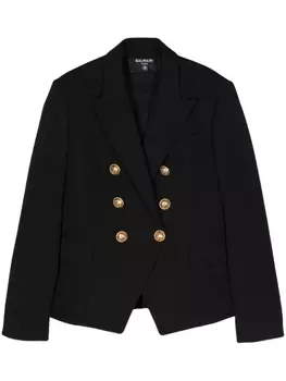 Balmain двубортный шерстяной блейзер 6-Buttons, черный