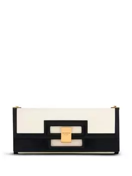 Balmain двухцветный клатч Heritage, белый