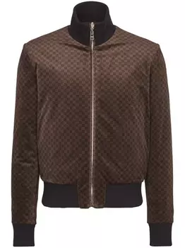 Balmain двусторонний бомбер Mini Monogram, коричневый