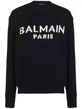 Balmain джемпер Balmain Paris вязки интарсия, черный