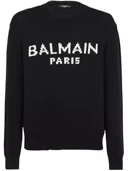 Balmain джемпер с логотипом, синий