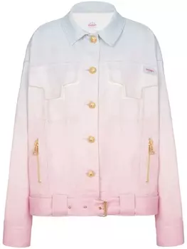 Balmain джинсовая куртка из коллаборации с Evian, розовый