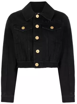 Balmain джинсовая куртка-рубашка, черный