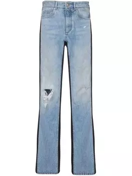 Balmain джинсы с трикотажными вставками, синий